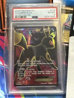2016 POKEMON XY FATES COLLIDE #119 FULL ART/UMBREON EX PSA 6 - Image 1