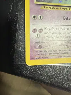 Pokemon TCG Espeon Neo Discovery Unlimited Rare 1/75 LP - Image 2