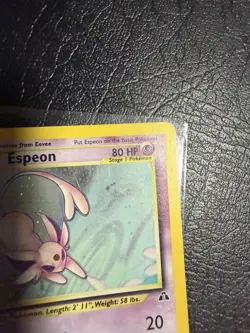 Pokemon TCG Espeon Neo Discovery Unlimited Rare 1/75 LP - Image 4
