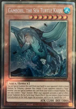 Yu-Gi-Oh! TCG Gameciel, the Sea Turtle Kaiju MP25-EN028 Starlight Rare 1st Ed NM - Image 1