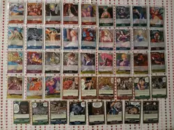 One Piece TCG English Lot ×44 All Foils (No Duplicates) - Image 1