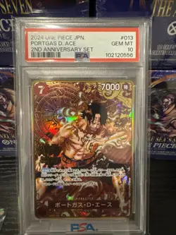 Portgas.D.Ace (One Piece Japanese Version 2nd Anniversary Set) OP02-013 PSA 10 - Image 1