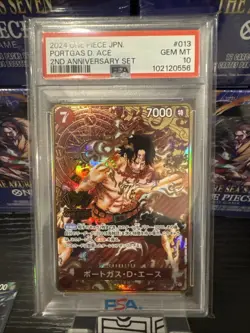 Portgas.D.Ace (One Piece Japanese Version 2nd Anniversary Set) OP02-013 PSA 10 - Image 2