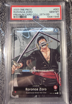 PSA 10 Roronoa Zoro OP01-001 Alt Art One Piece Promo 25th Anniversary Gem Mint - Image 1