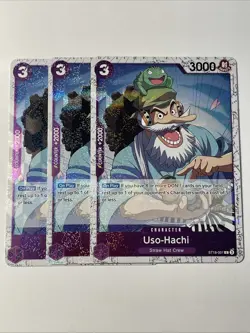 x3 Uso-Hachi ST18-001 Holo Foil One Piece CCG The Best Vol. 2 PRB-02 English - Image 1