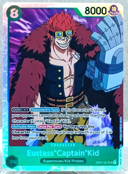 Eustass "Captain" Kid OP01-051 Secret Rare Romance Dawn One Piece CGC NM - Image 1