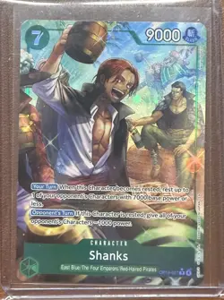 Shanks (Alternate Art) OP14-027 The Azure Sea's Seven Foil NM - Image 1
