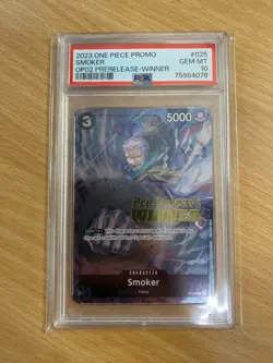 Smoker Pre-Release WINNER English P-025 (PSA 10) One Piece 75984076 - Image 1