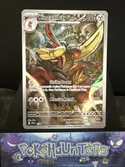 Pokemon Card Kingambit SVP 130 Black Star Promo Illustration Rare NM - Image 1