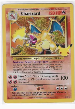 Pokemon TCG Charizard 4/102 Holo Celebrations 25th Anniversary Card - Image 1