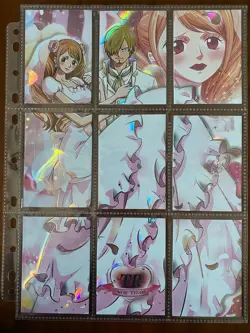One Piece Anime Collectable Trading Card Puzzle 9 Card Set Sanji Pudding Wedding - Image 1