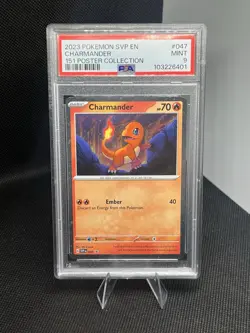 Pokemon TCG Charmander 047 Scarlet & Violet 151 Promo Card PSA 9 - Image 1