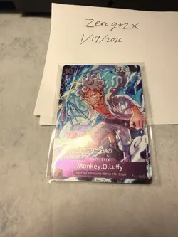 ONE PIECE CARD GAME MONKEY.D.LUFFY P-041 BANDAI CARD GAMES FEST 23-24 ENGLISH - Image 2