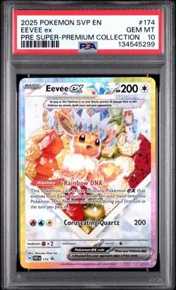 PSA GEM MINT 10 Eevee ex 174 Sv: Scarlet & Violet Promo Cards Holo Prismatic UPC - Image 1