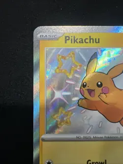 Pokemon Pikachu TCG Holo Shiny Rare Card Paldean Fates 131/091 - Image 2