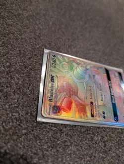 Pokemon TCG Unbroken Bonds Blastoise GX 218/214 Secret Rare Rainbow Card - Image 3