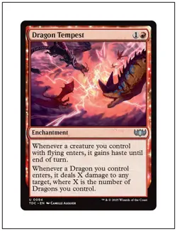 1x Dragon Tempest, Tarkir Dragonstorm Commander, Magic MTG NM - Image 1