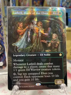 MTG Borderless Mana Foil Lathril, Blade of the Elves NM Foundations 🗡 - Image 1