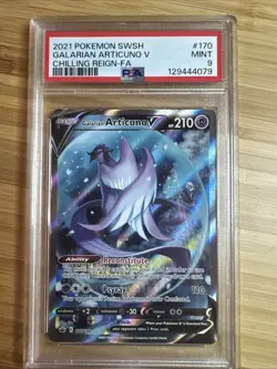 Galarian Articuno V - 170/198 - 2021 Pokemon Chilling Reign SWSH - PSA 9 - Image 1