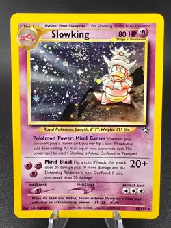 Pokemon Neo Genesis Set Unlimited Slowking 14/111 Holo Rare LP-MP - Image 1