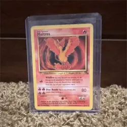 Pokemon Moltres Fossil Rare 12/62 70 HP 1999 Wizards of the Coast - Image 1