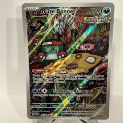 Pokemon Brute Bonnet Illustration Rare Full Art Holo SV04 Paradox Rift 207/182 - Image 1