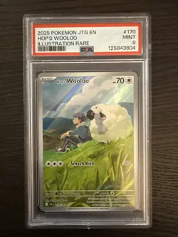 Hop’s Wooloo 170/159 Illustration Rare 2025 Pokemon Journey Together PSA 9 Mint - Image 1