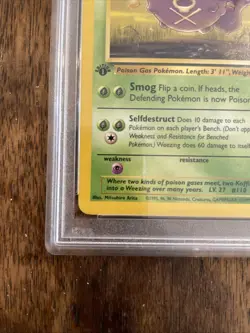 1999 Pokemon Fossil Weezing 45 1st Edition PSA 10 - Image 2