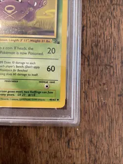 1999 Pokemon Fossil Weezing 45 1st Edition PSA 10 - Image 3