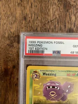 1999 Pokemon Fossil Weezing 45 1st Edition PSA 10 - Image 5