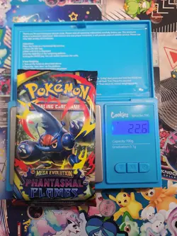 EXTREMELY HEAVY Pokemon Phantasmal Flames - Factory Sealed Booster Pack (22.6g) - Image 1