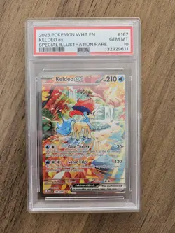 Pokemon TCG Keldeo EX PSA 10 SIR Full Art White Flare English 167/086 Gem Mint - Image 1