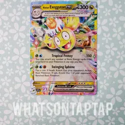 Pokemon Tcg Alolan Exeggutor Ex 133/191 Ultra Rare Scarlet Violet Surging Sparks - Image 1