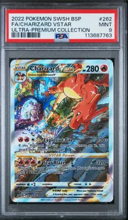 2022 POKEMON SWSH BSP FA/CHARIZARD VSTAR ULTRA-PREMIUM COLLECTION PSA MINT 9 - Image 1