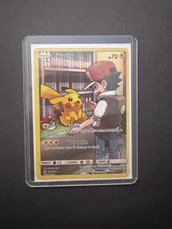 Pokemon Pikachu Ash Secret Rare Sun & Moon Cosmic Eclipse 241/236 Unplayed NM - Image 1