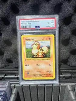 1999 POKEMON GAME Growlithe First Edition PSA 8 - NM/Mint! - Image 3