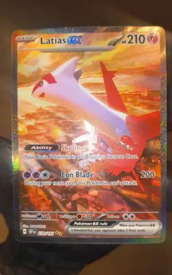 Pokemon Latias ex 239/191 Sv08 Surging Sparks Full Art Holo 210 HP Special Rare - Image 1