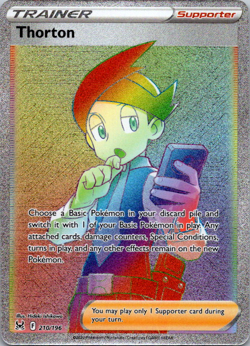 Pokemon TCG - Thorton - 210/196 - Lost Origin - NM Secret Rare Trainer (2022) - Image 1