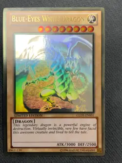 Yugioh Blue-Eyes White Dragon (GLD5-EN001) - Gold Series: Haunted Mine Limited N - Image 1