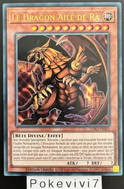 Carte YU-GI-OH! LE DRAGON AILE DE RA LDK2-FRS03 UR NEUF - Image 1