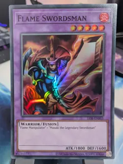 YuGiOh! Flame Swordsman LOB-EN003 Super Rare - Image 1