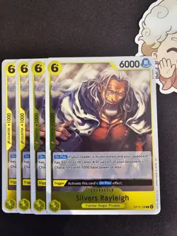 4x OP14-108 SIlvers Rayleigh R Playset -One Piece TCG- The Azure Sea's Seven Eng - Image 1
