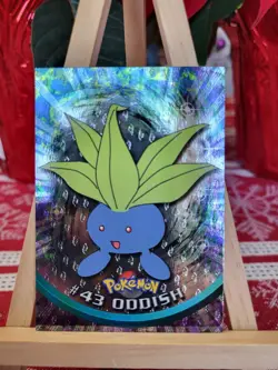 Topps Pokemon #43 Oddish HOLO/FOIL CARD - TV Animation Edition, 1999, NM - Image 1