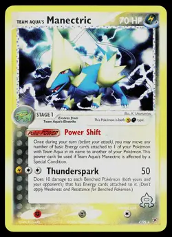 Pokemon Card - Team Aqua's Manectric Team Magma vs Aqua 4/95 Reverse Holo Rare - Image 1