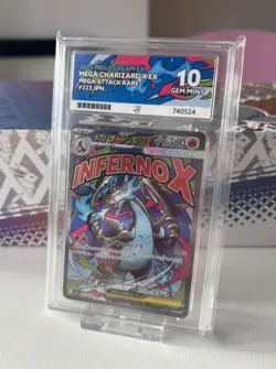 ACE 10 Mega Charizard X EX Mega Dream 223/193 Japanese Pokemon Graded Card TGC - Image 1