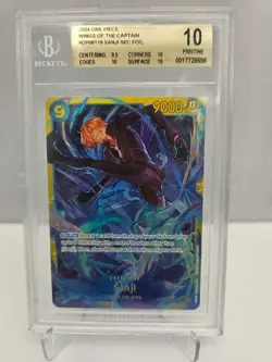 One Piece TCG Sanji SEC Wings of the Captain OP06-119 Foil Card BGS 10 Gem Mint - Image 1