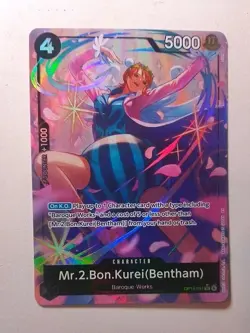 MR.2.BON.KUREI OP14-091 Alt Art English One Piece Card Bentham SR * Parallel 🔥 - Image 1