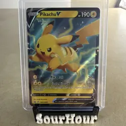 Pikachu V SWSH063 SWSH: Sword & Shield Promo Cards Holo NM POKEMON TCG - Image 1