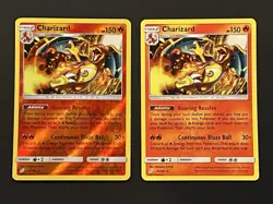 2019 Pokemon Team Charizard 14/181 Reverse Holo & Non Holo Both Cards - Image 1