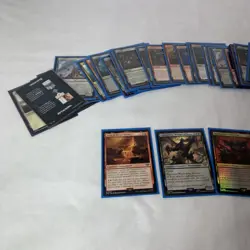 Magic the Gathering Card Lot of 77 Assorted Cards W/Sleeves 885252081331 - Image 2
